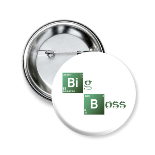 Значок 50мм с принтом Big Boss