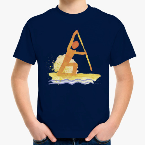 Детская футболка с принтом Гребля