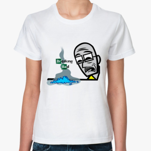 Классическая футболка с принтом  футболка