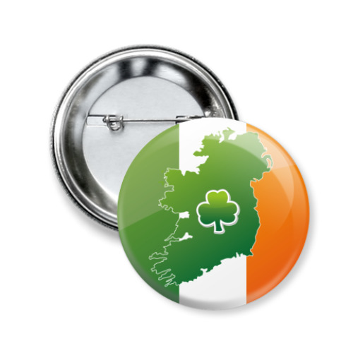 Значок 50мм с принтом День святого Патрика