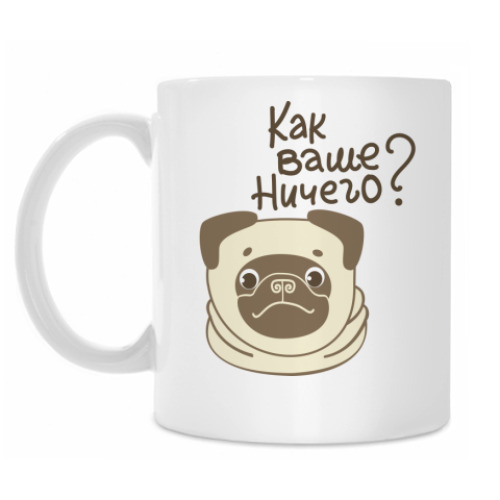 Кружка с принтом Мопс