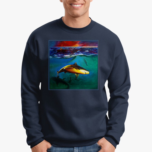 Свитшот с принтом Золотая рыбка