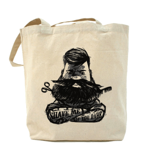 Сумка шоппер с принтом Супер борода