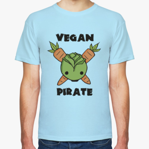 Футболка с принтом Веган пират
