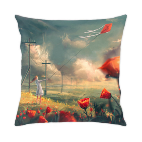 Подушка с принтом Kite