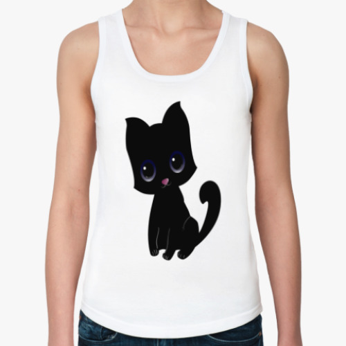 Женская майка с принтом Kitten (котёнок)