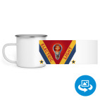 Кружка металлическая белая (круговая запечатка)