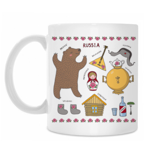 Кружка с принтом Russia