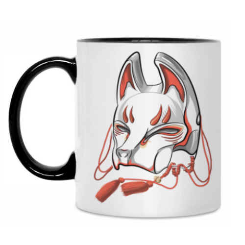 Кружка с принтом Кицунэ