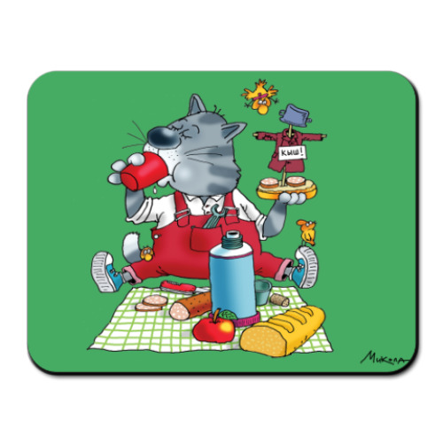 Коврик для мыши с принтом  ЗАВТРАК