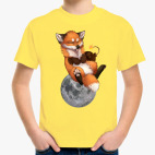 Лис, лисица, рисунок, арт, милый, аниме, животные