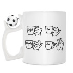 Кружка с футбольным мячиком