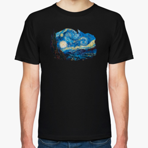 Футболка с принтом Звездная ночь Ван Гог
