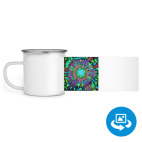 Кружка металлическая белая (круговая запечатка)