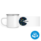 Кружка металлическая белая (круговая запечатка)