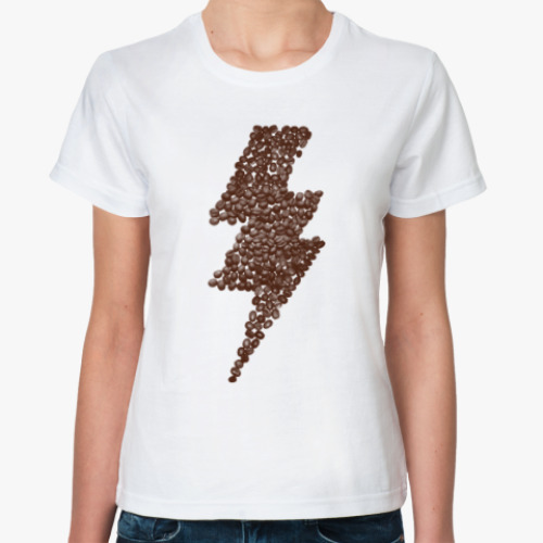 Классическая футболка с принтом Энергия кофе