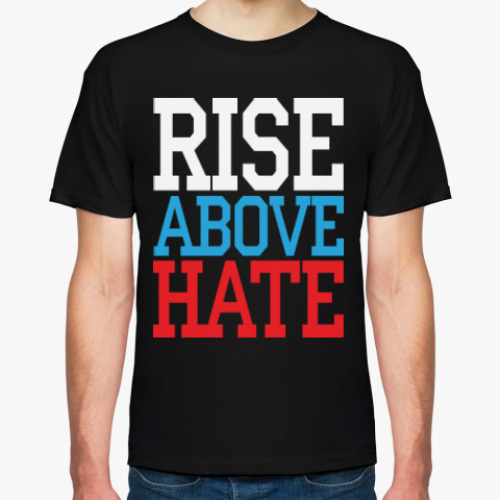 Футболка с принтом Rise Above Hate