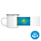 Кружка металлическая белая (круговая запечатка)