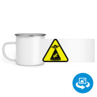 Кружка металлическая белая (круговая запечатка)