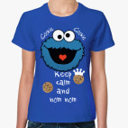 Классическая женская футболка Cookie Monster
