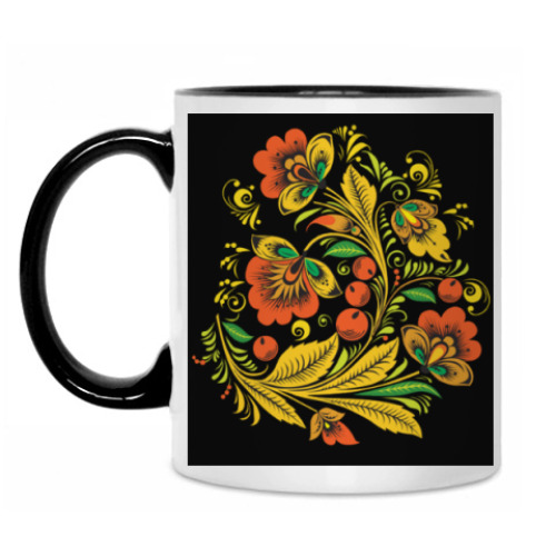 Кружка с принтом 'Русский орнамент'
