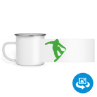 Кружка металлическая белая (круговая запечатка)