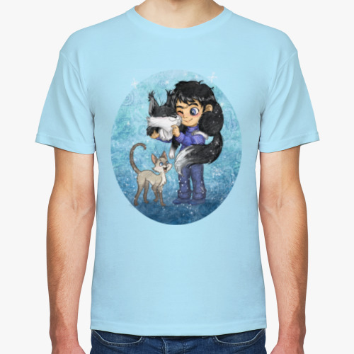 Футболка с принтом Ланс и котики