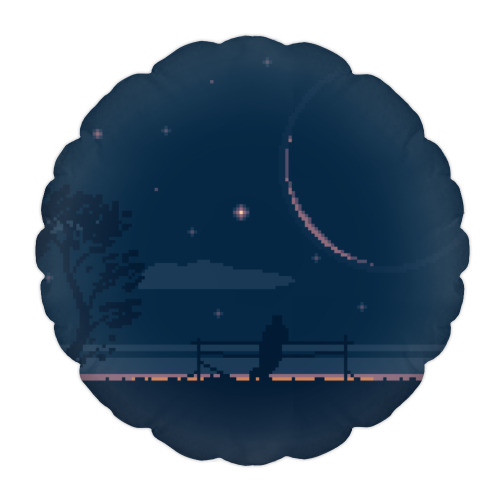 Подушка с принтом Тихая ночь