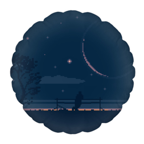 Подушка с принтом Тихая ночь