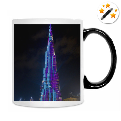 Кружка-хамелеон с принтом Дубай Бурж Халифа