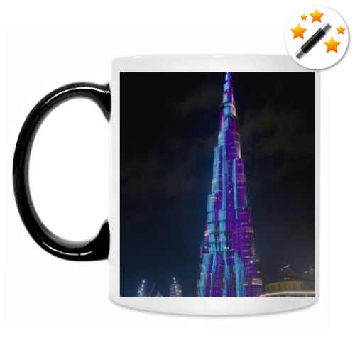 Кружка-хамелеон с принтом Дубай Бурж Халифа