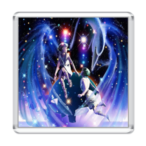 Магнит с принтом  Близнецы