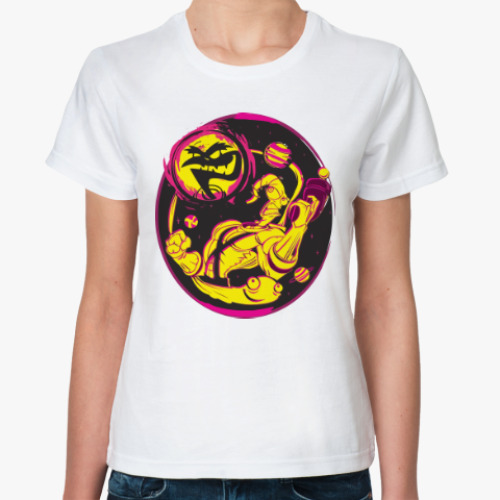 Классическая футболка с принтом Червяк Джим