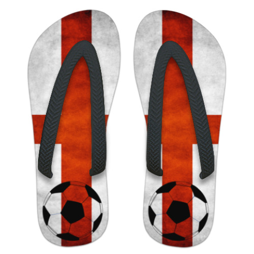 Шлепанцы (сланцы) с принтом  Английский Футбол