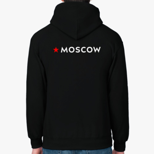 Толстовка худи с принтом логотип Москвы