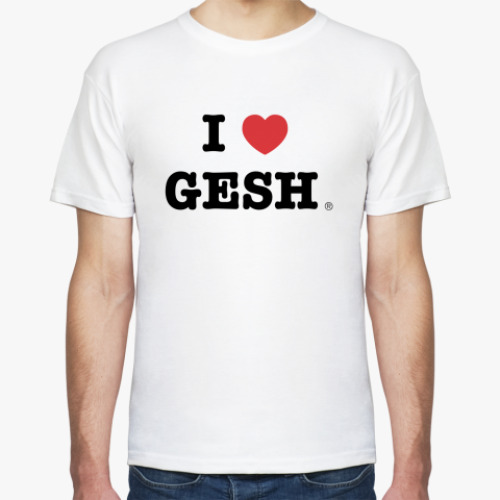 Футболка с принтом I love GESH