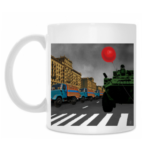 Кружка с принтом Люди или животные?