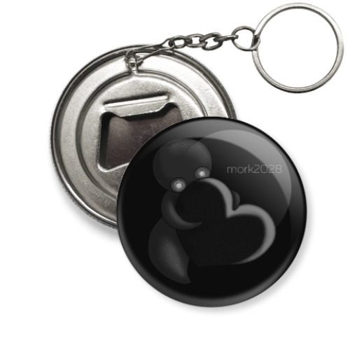 Брелок-открывашка с принтом Сердце