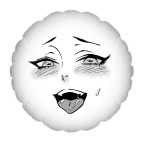 Подушка &quot;круг&quot;, 35x35 см Ахегао, аниме, взгляд, тян, хентай, каваи