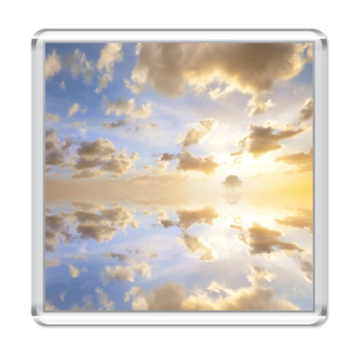 Магнит с принтом Облака