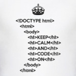 KEEP CALM, HTML версия