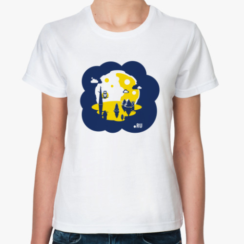 Классическая футболка с принтом Сырник