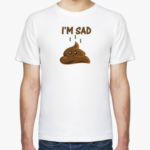 Футболка с принтом I'm sad shit