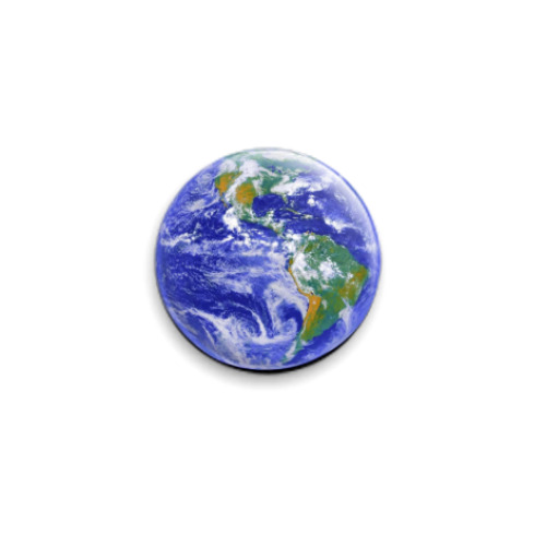 Значок 25мм с принтом Наша планета