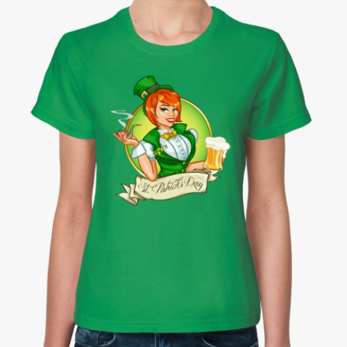Женская футболка с принтом День Св.Патрика