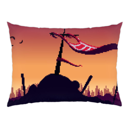 Подушка с принтом Военное знамя