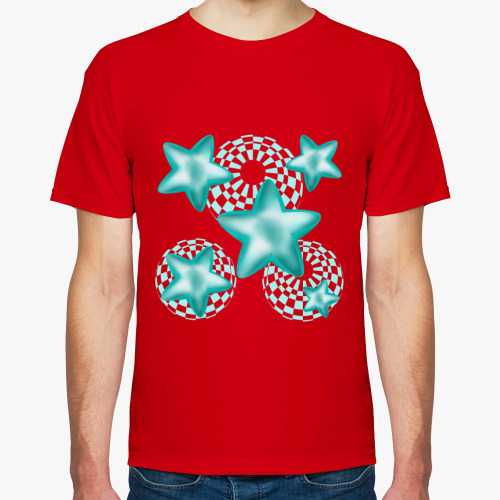 Футболка с принтом Мерцающие звезды