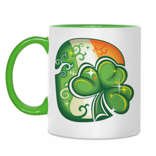 Кружка с принтом Клевер
