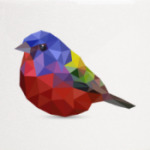 Птичка из полигонов