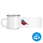 Кружка металлическая белая (круговая запечатка)